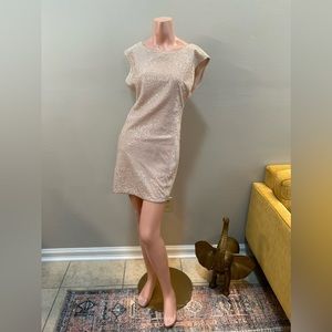 ALICE + OLIVIA Blush Cream sequin dress XS